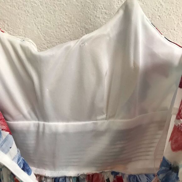 Be Smart Y2K milkmaid floral spaghetti strap mini sundress 10 - Picture 4 of 7